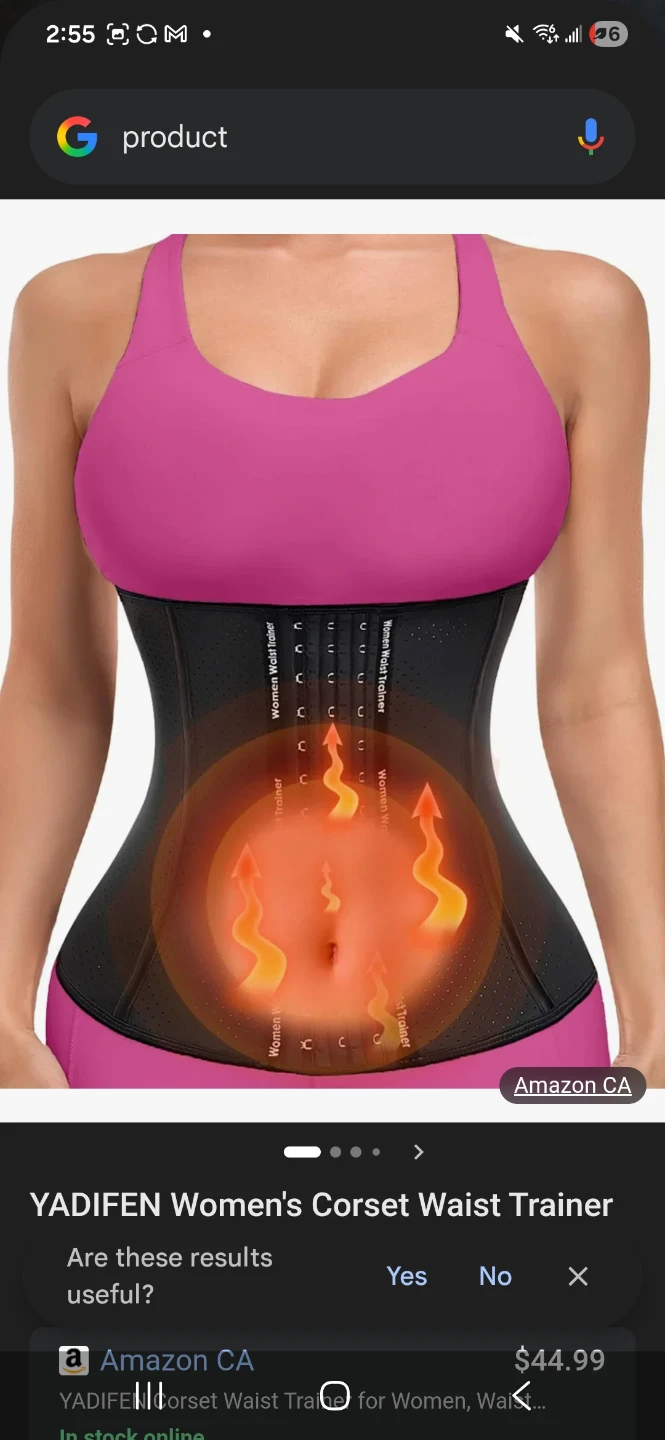 YADIFEN Women's Corset Waist Trainer Black XL - photo 2