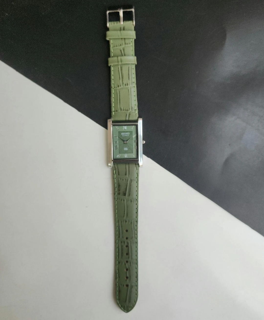 Seiko Quartz Rectangular Watch - Green - photo 2