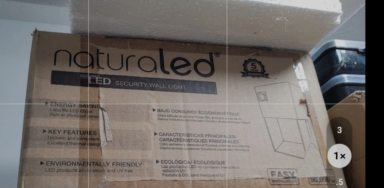 Naturaled FXSECW30-840-DB-MV 70W LED Security Wall Light