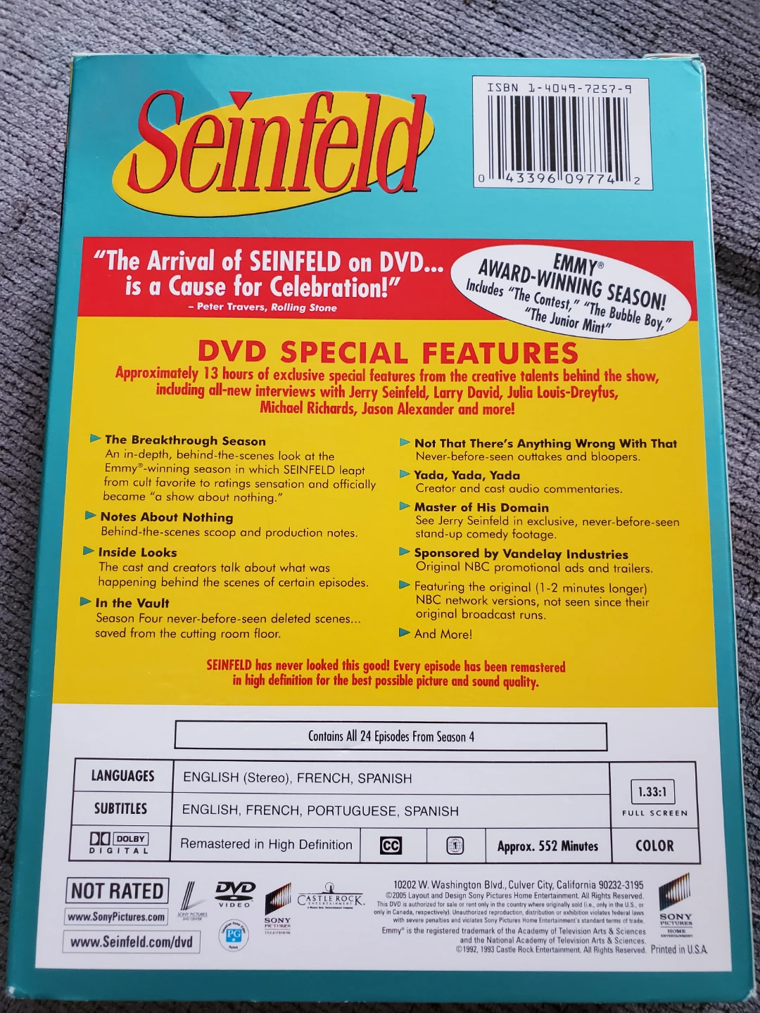 Seinfeld Season 4 DVD Set - photo 2