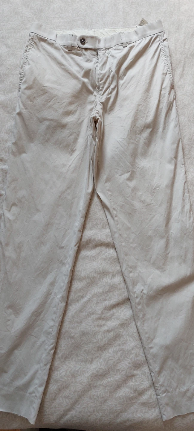 HR2 Holt Renfrew Men's Light Beige Cream Chinos - Size 34