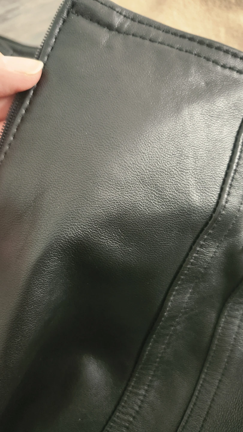 Ocean West Black Leather Pencil Skirt - photo 4
