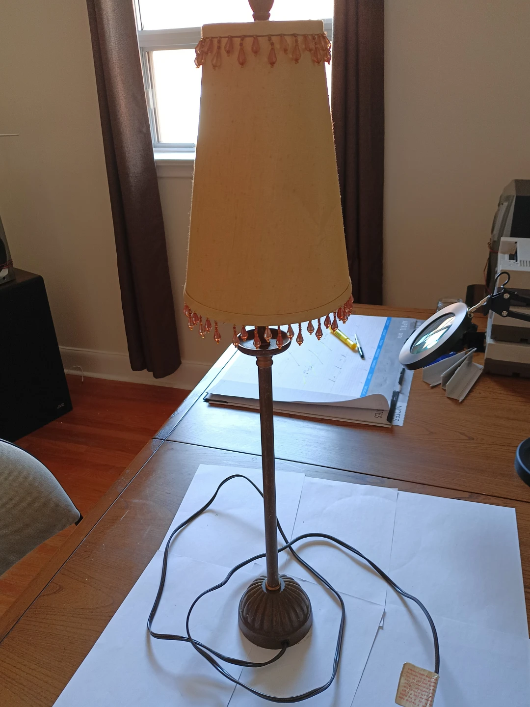 Vintage Beaded Table Lamp