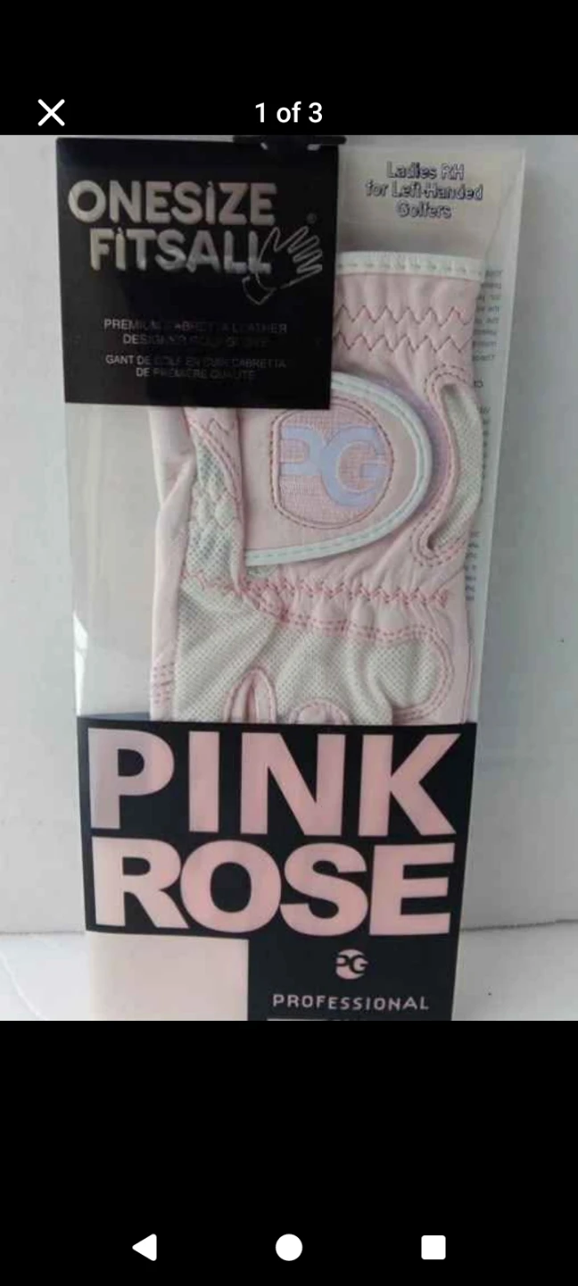 Golf Glove - Pink Rose Golf Glove For Left Handed Golfer