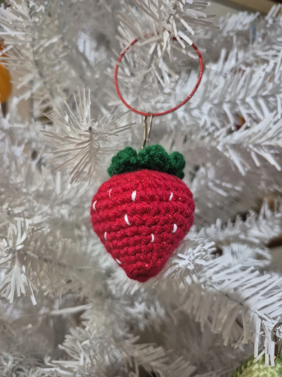 Handmade Crochet Strawberry Ornament - photo 2