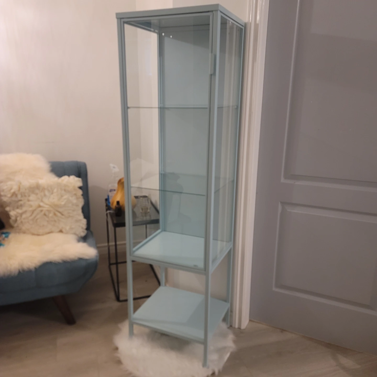 IKEA Light Blue Display Cabinet