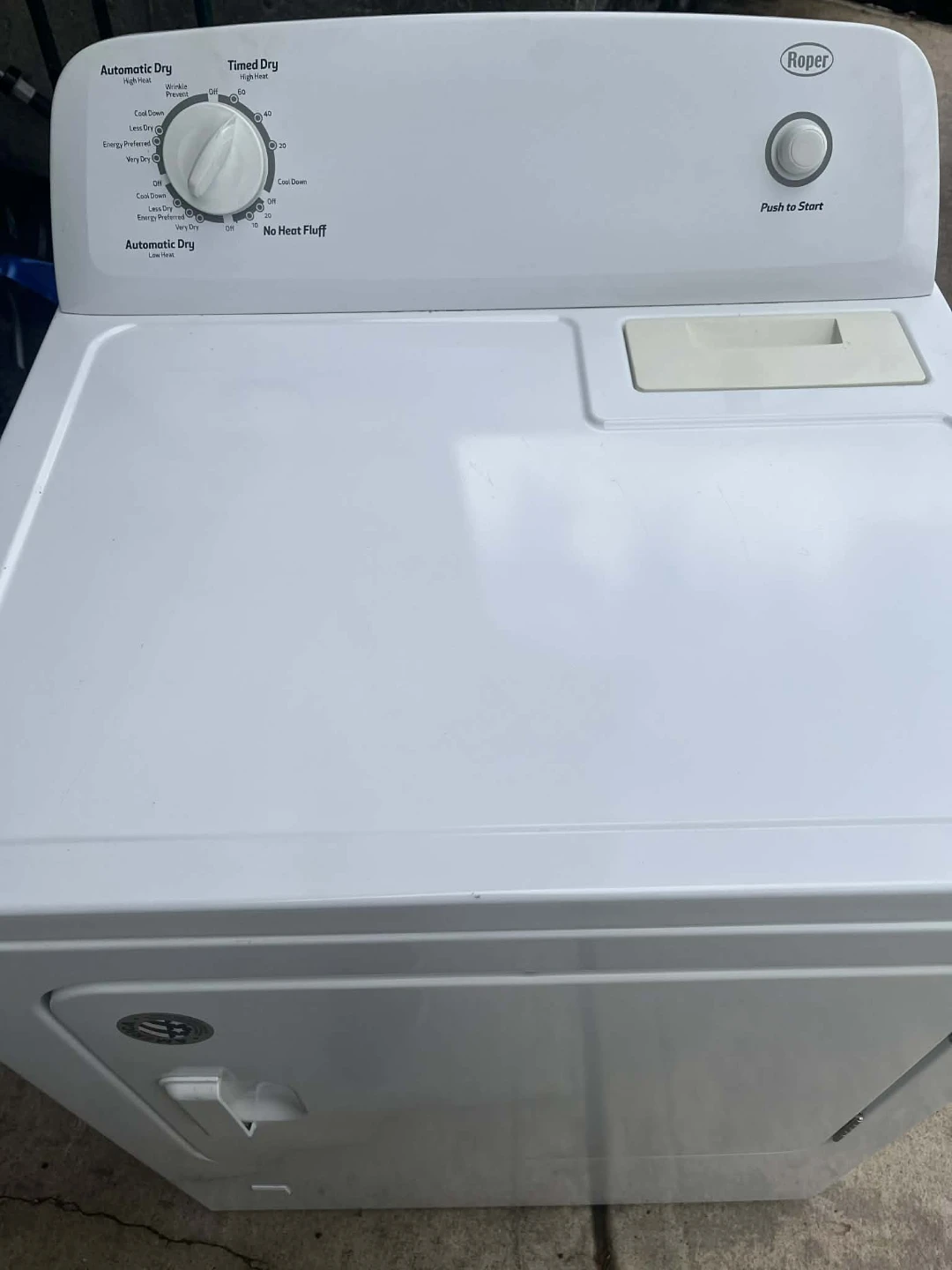 Roper White Gas Clothes Dryer