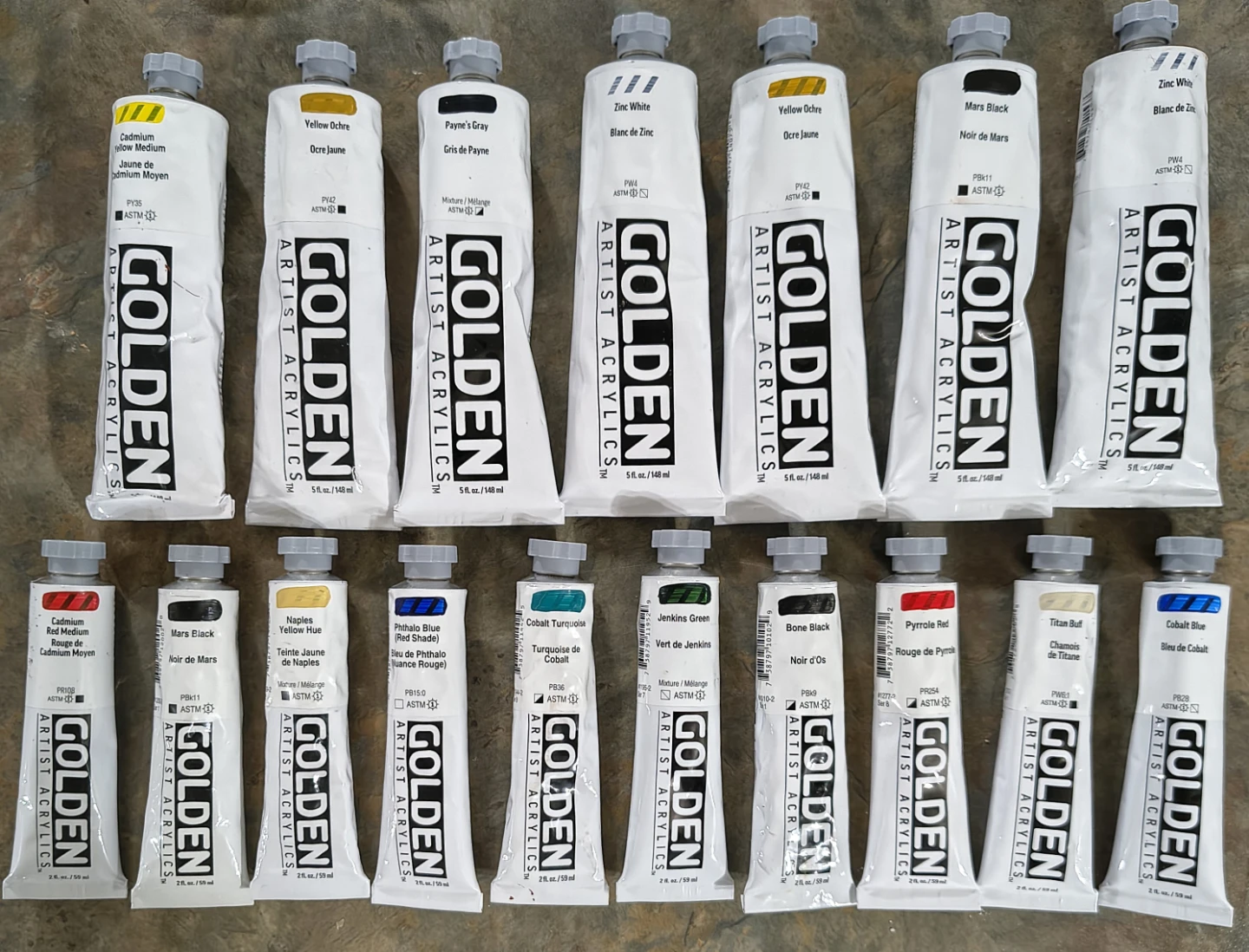 Golden Artist Acrylics Paint Tubes - Various Colours