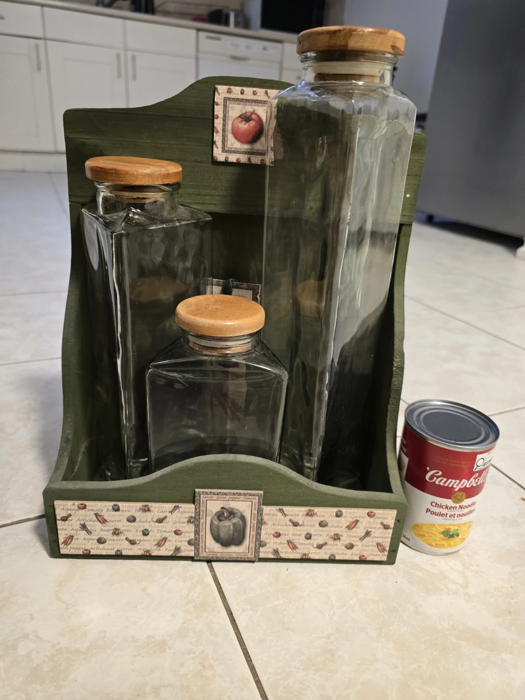 Glass Jar Set with Wooden Lids - photo 2