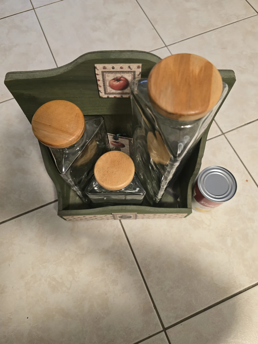 Glass Jar Set with Wooden Lids - photo 3