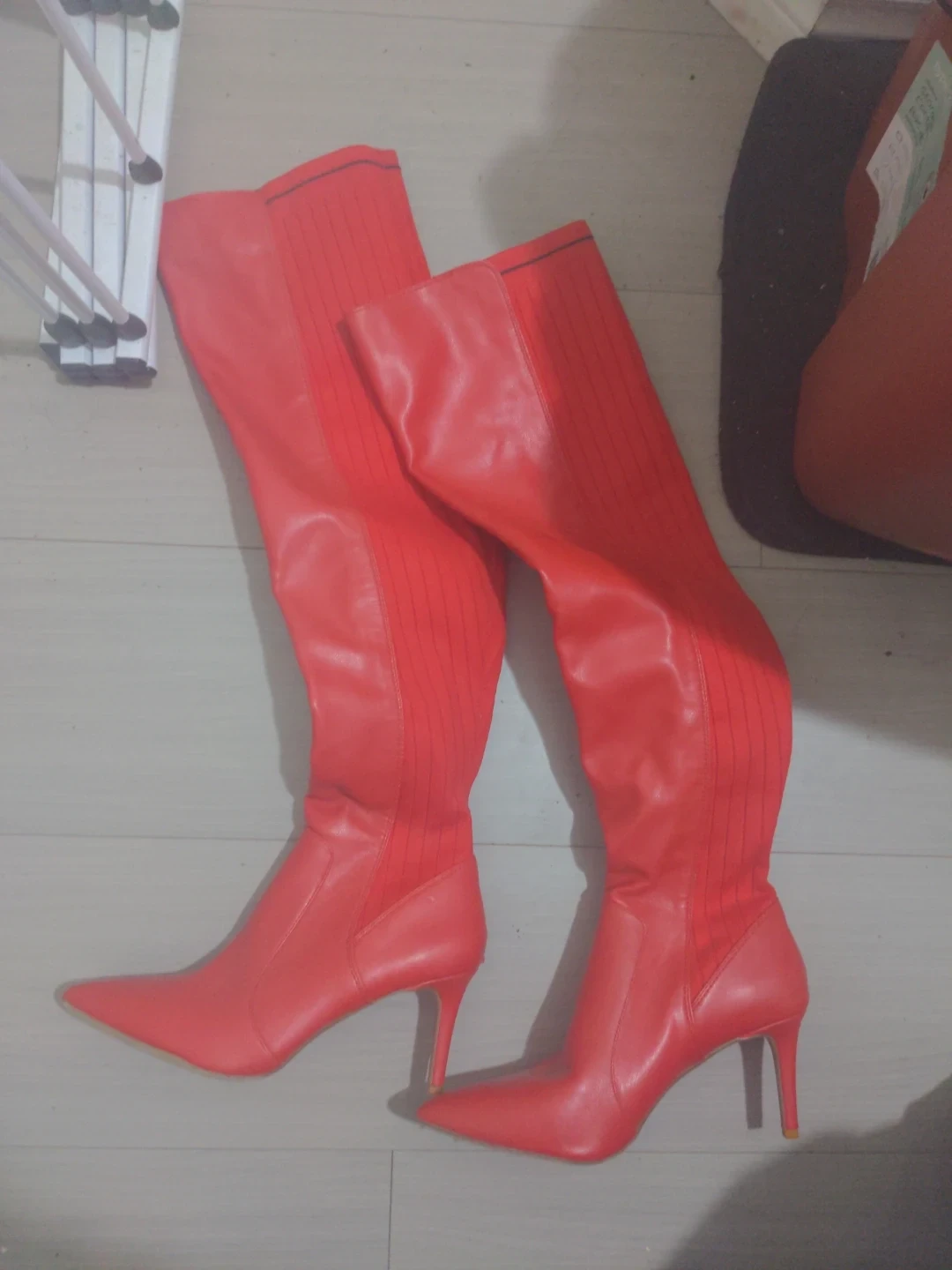 Red Over-the-Knee Boots
