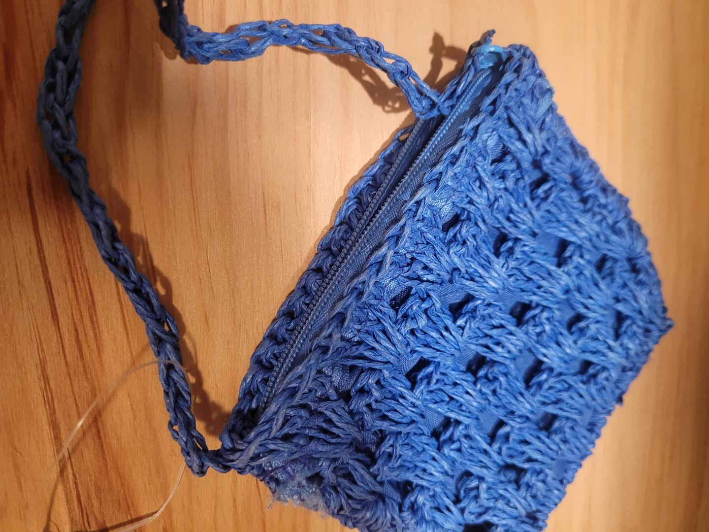 Blue Crochet Coin Bag 🌱 - photo 2