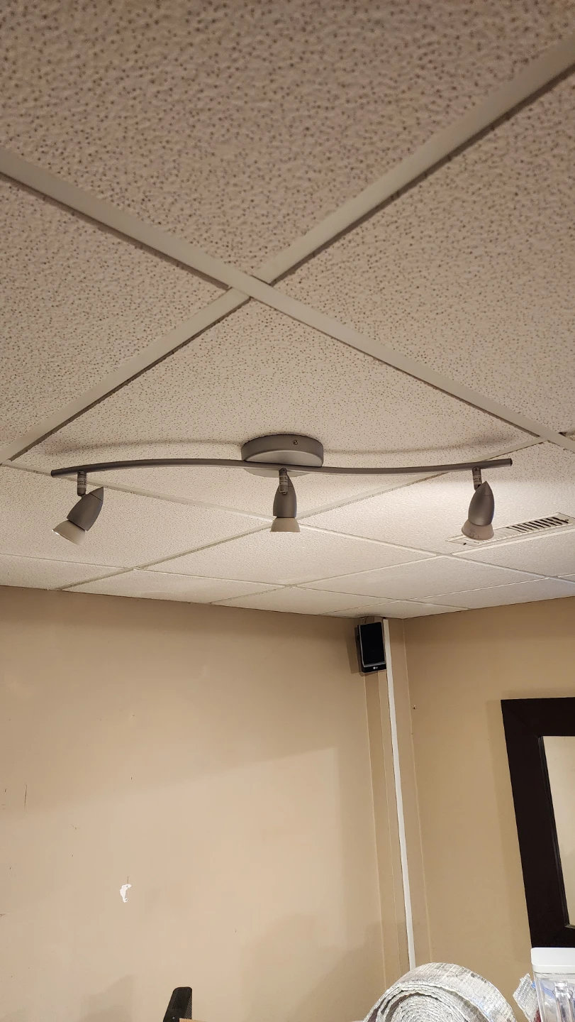 Grey 3-Light Track Lighting Fixture
