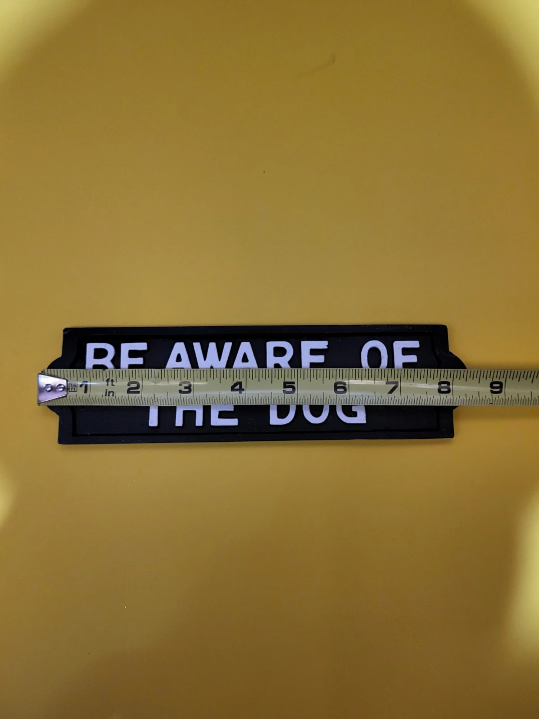 Cast Iron BE AWARE OF THE DOG Sign - photo 3