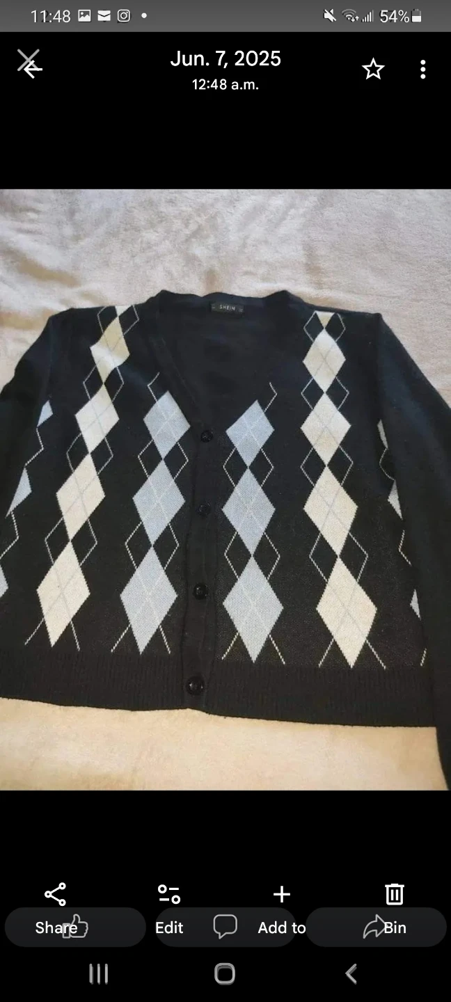 Brown Waffle Knit Top With Lace Sleeves - photo 2