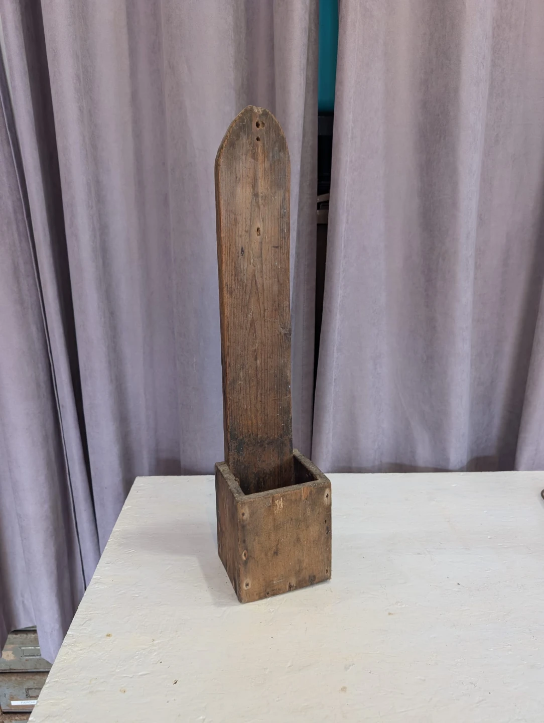Antique Knife sharpening Board/utensil Holder and Pumice - photo 2