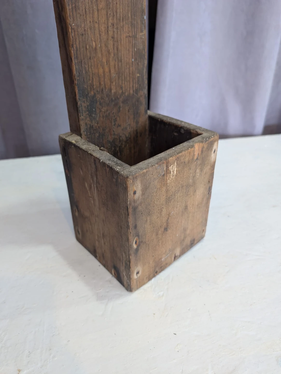 Antique Knife sharpening Board/utensil Holder and Pumice - photo 3