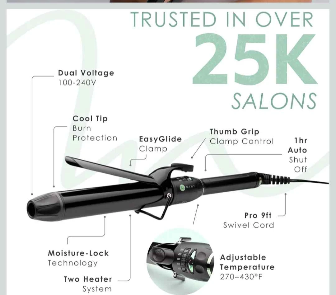MINT Professional Hair Curling Iron