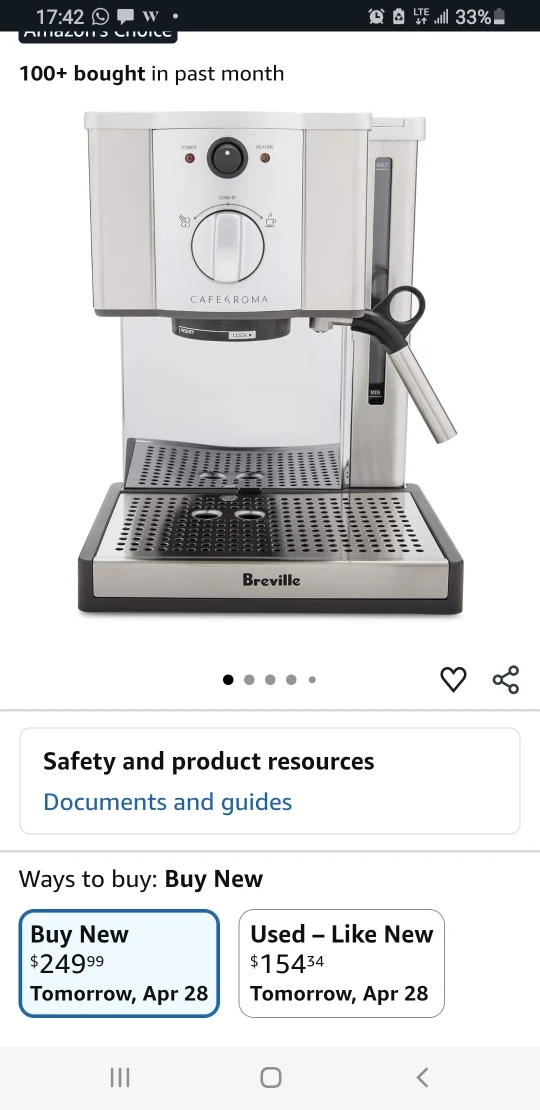 Breville The Cafe Roma Espresso Machine - photo 4