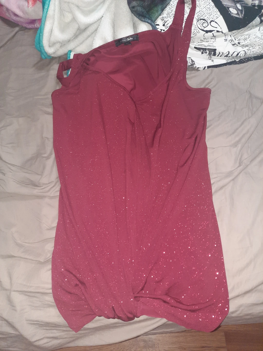 Maroon Sparkle Tank Top pick up in st.albert