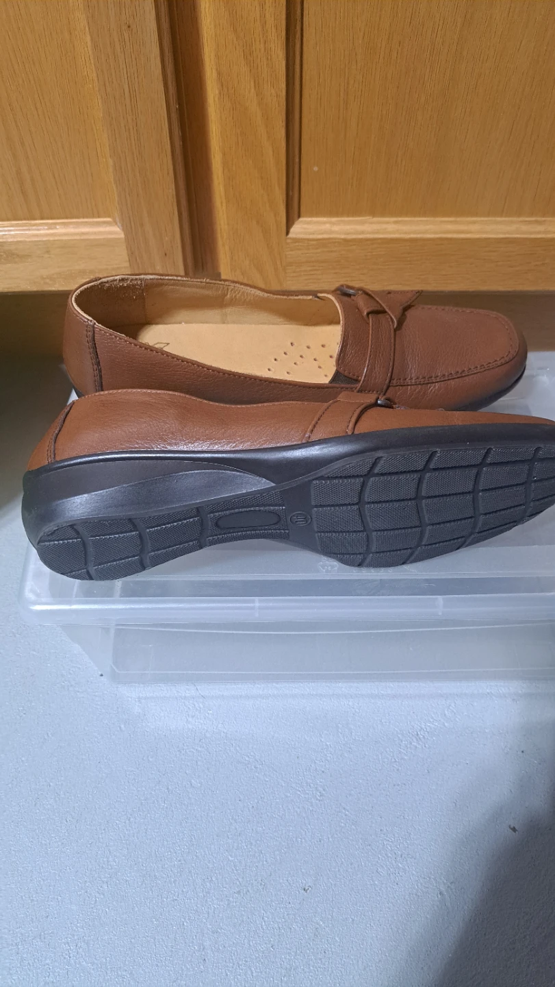 SARVIN Women's Brown leather Loafers Size 40 - photo 2