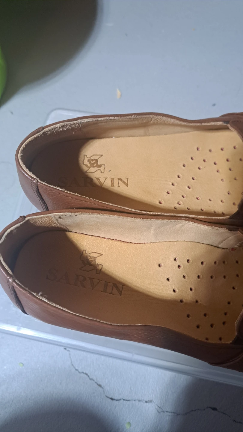 SARVIN Women's Brown leather Loafers Size 40 - photo 4