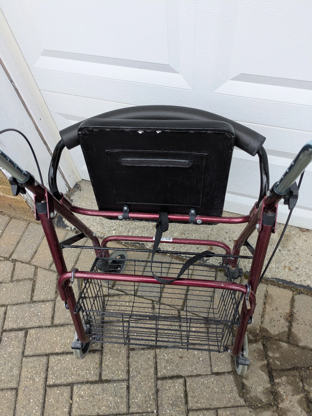 Maroon Walker with Seat and Basket - photo 4