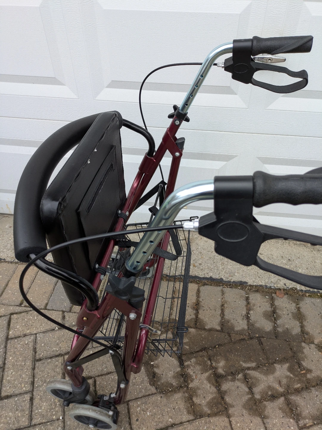 Maroon Walker with Seat and Basket - photo 5