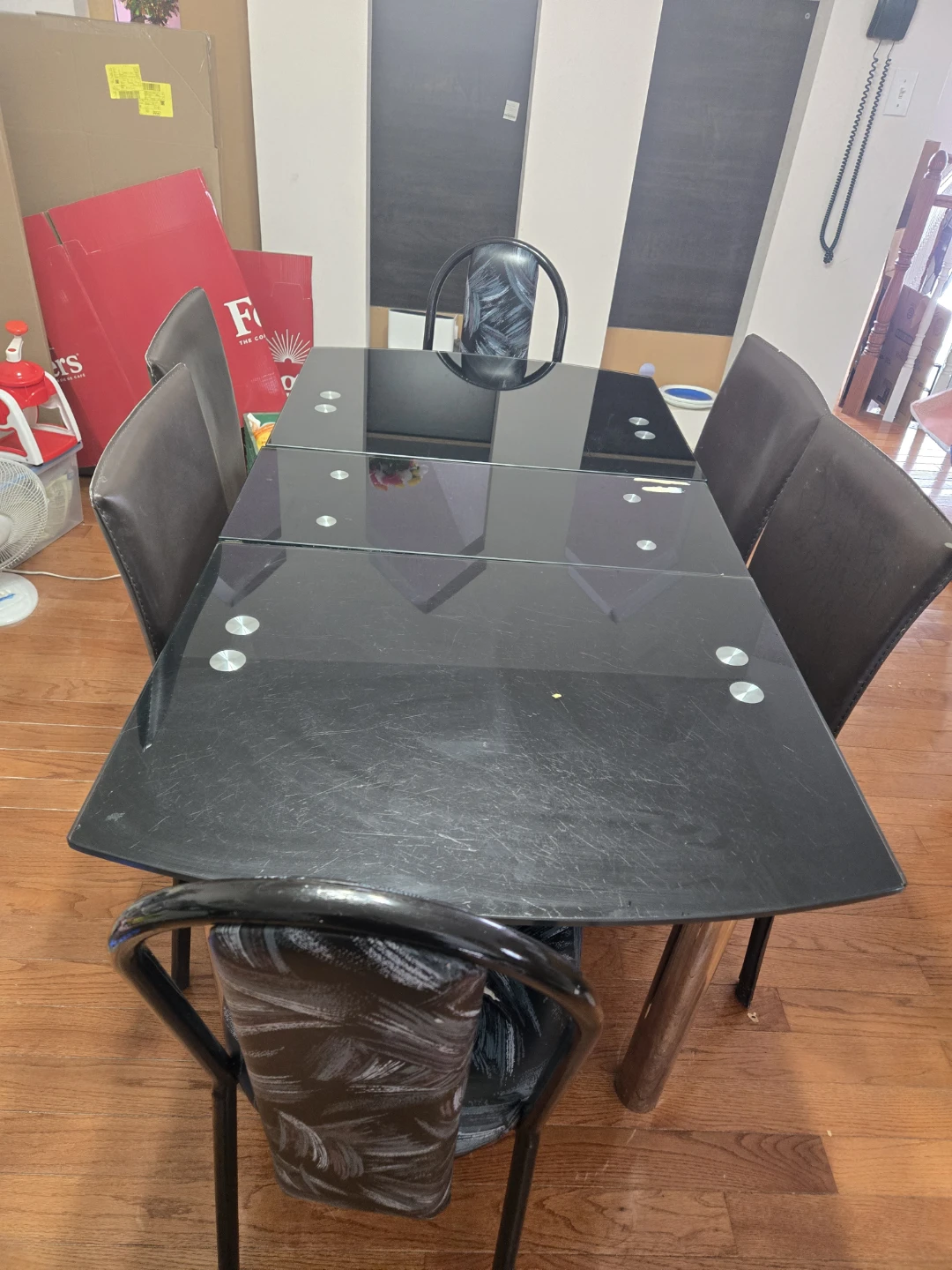 Black Glass Dining Table