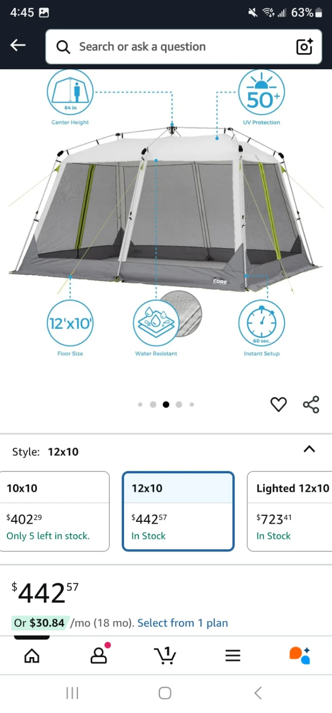 CORE 12x10 Screen House Tent - photo 5