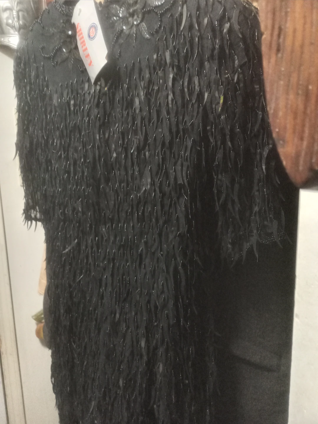 Black Beaded and Sequined Dress