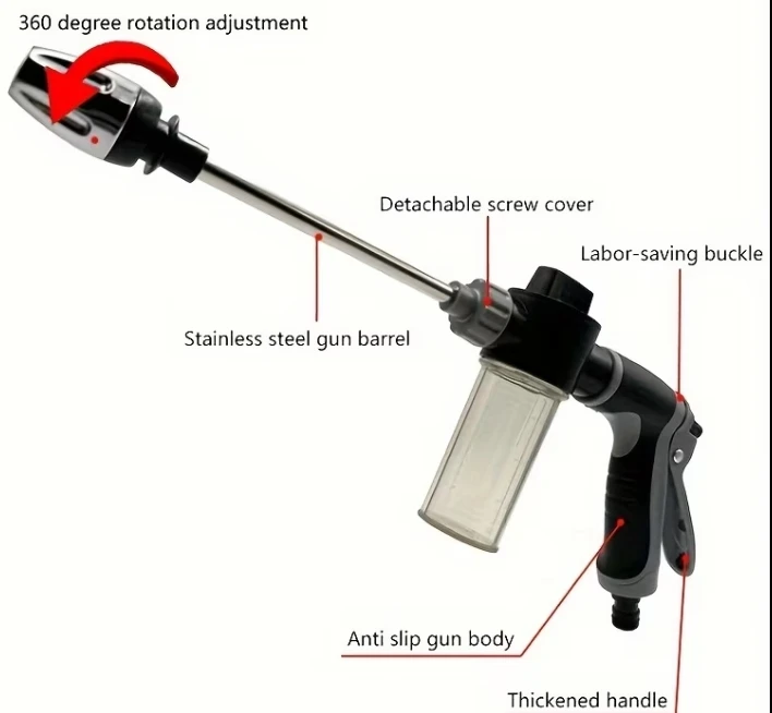 Adjustable Water Sprayer Nozzle with Detergent Bottle - photo 2