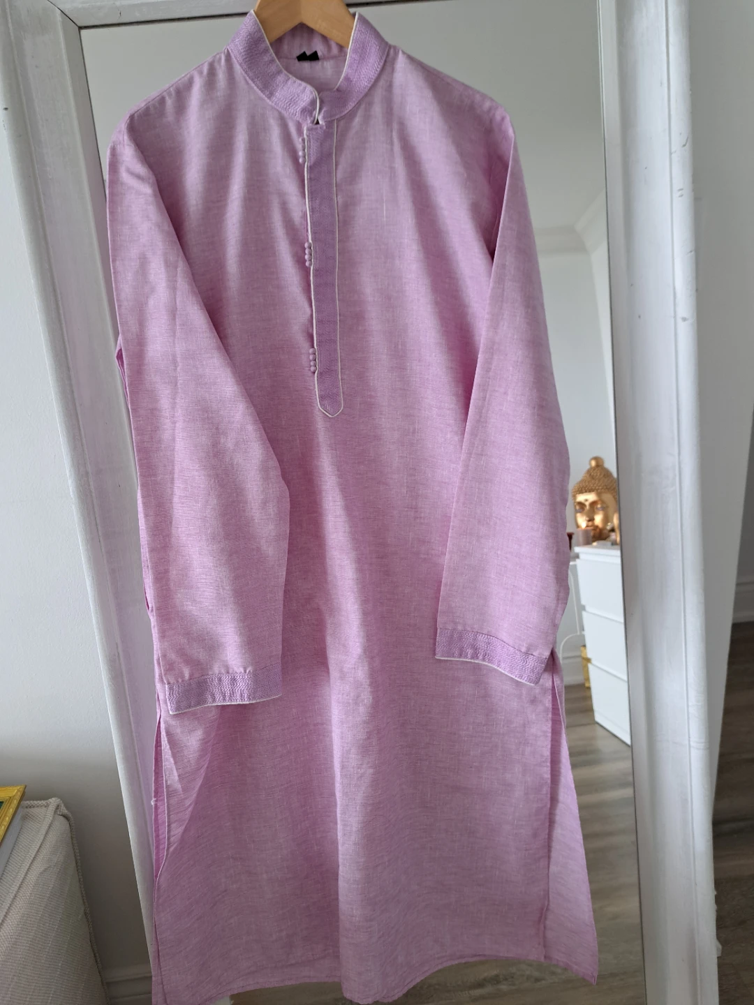 Men's Ligh Purple Kurta with White pants