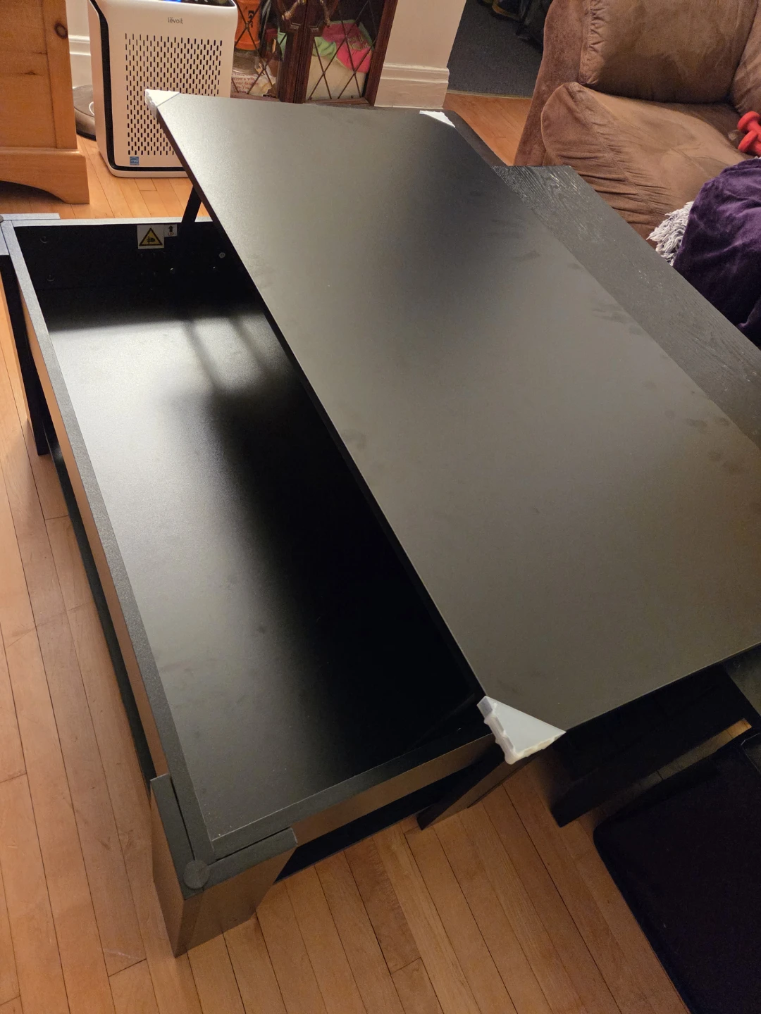 Black Lift-Top Coffee Table - photo 2