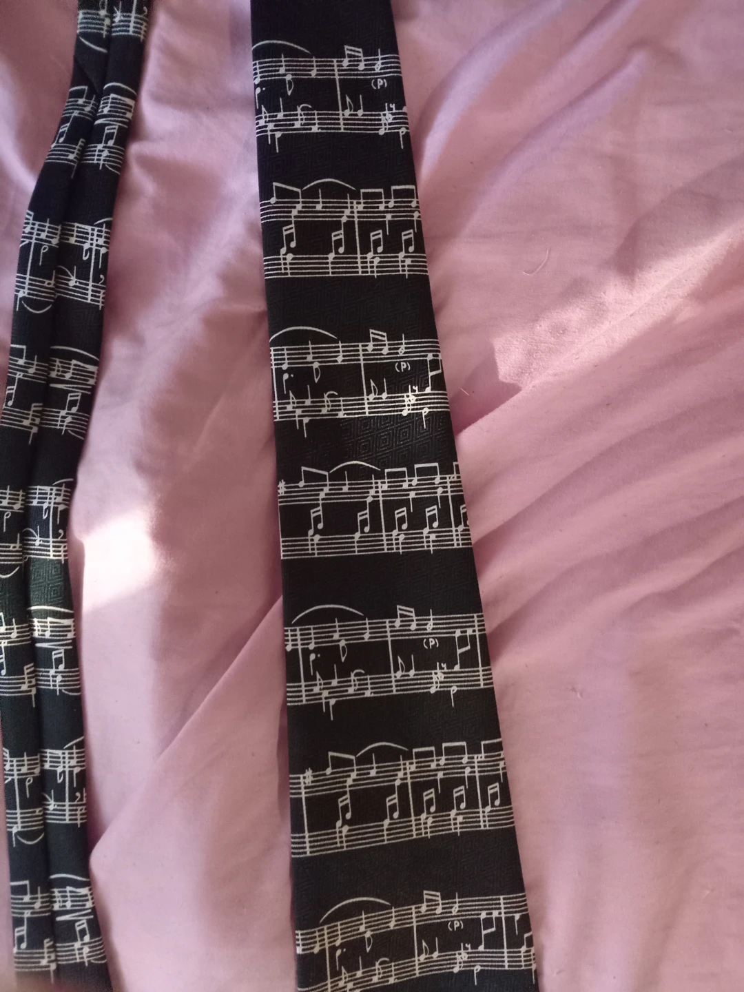 Black Tie with Musical Notes Pattern - photo 2