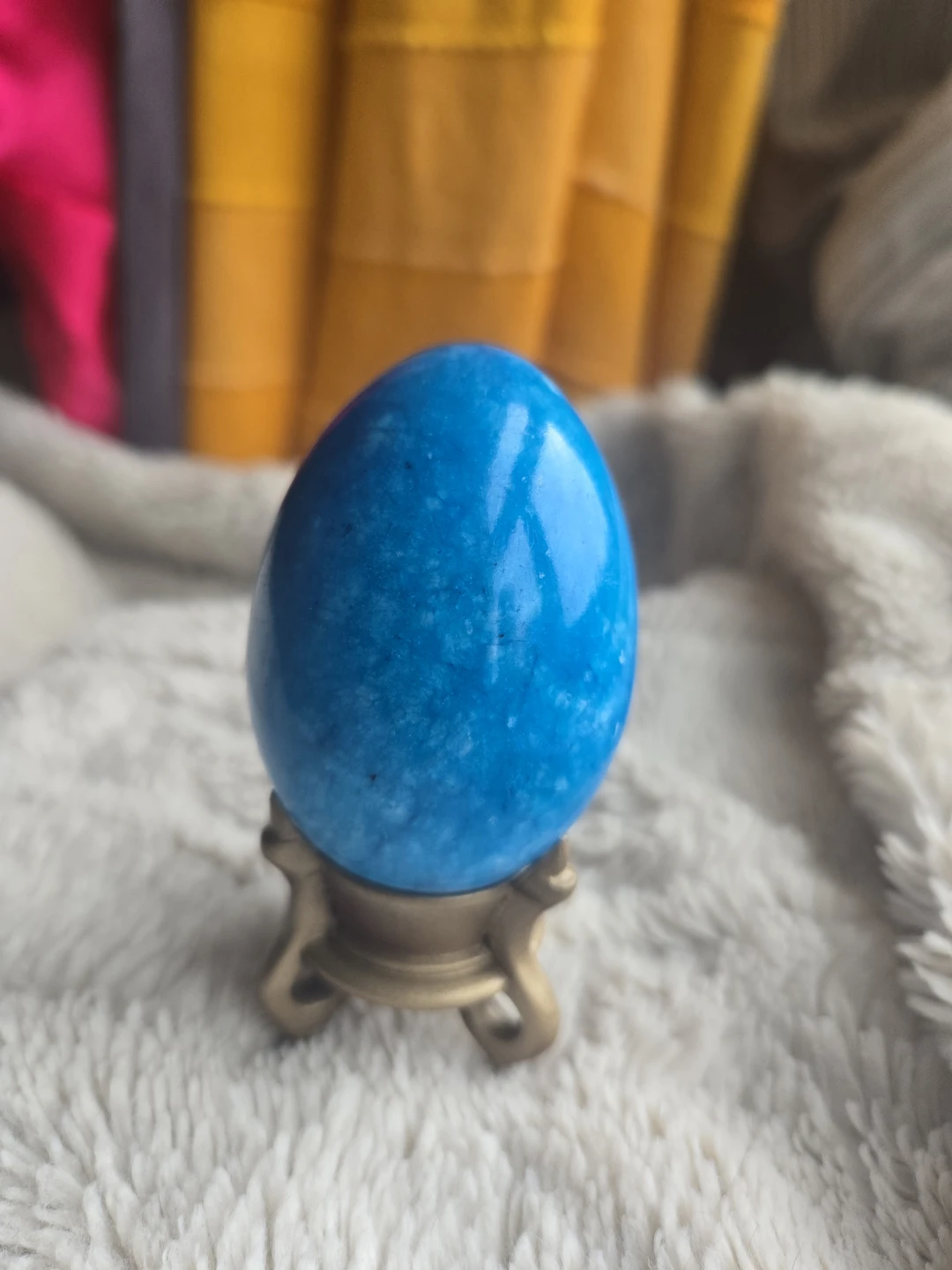 Blue Apatite Stone Egg 🌱