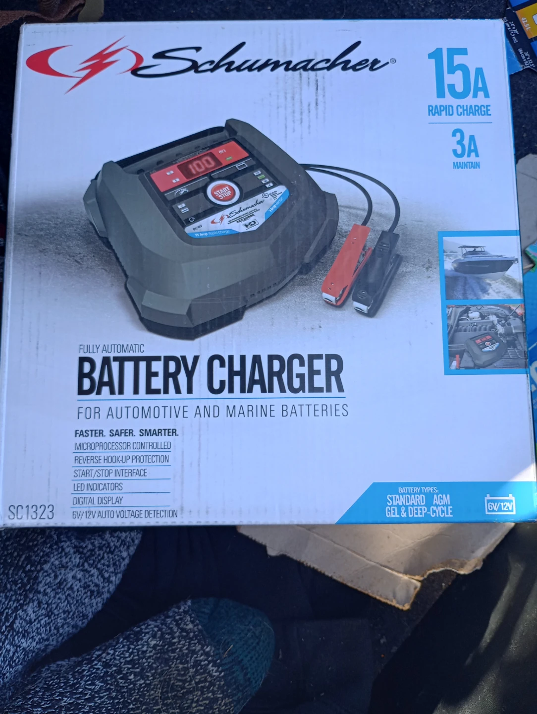 Schumacher 15 Amp 6/12 Volt Fully Automatic Battery Charger - photo 2