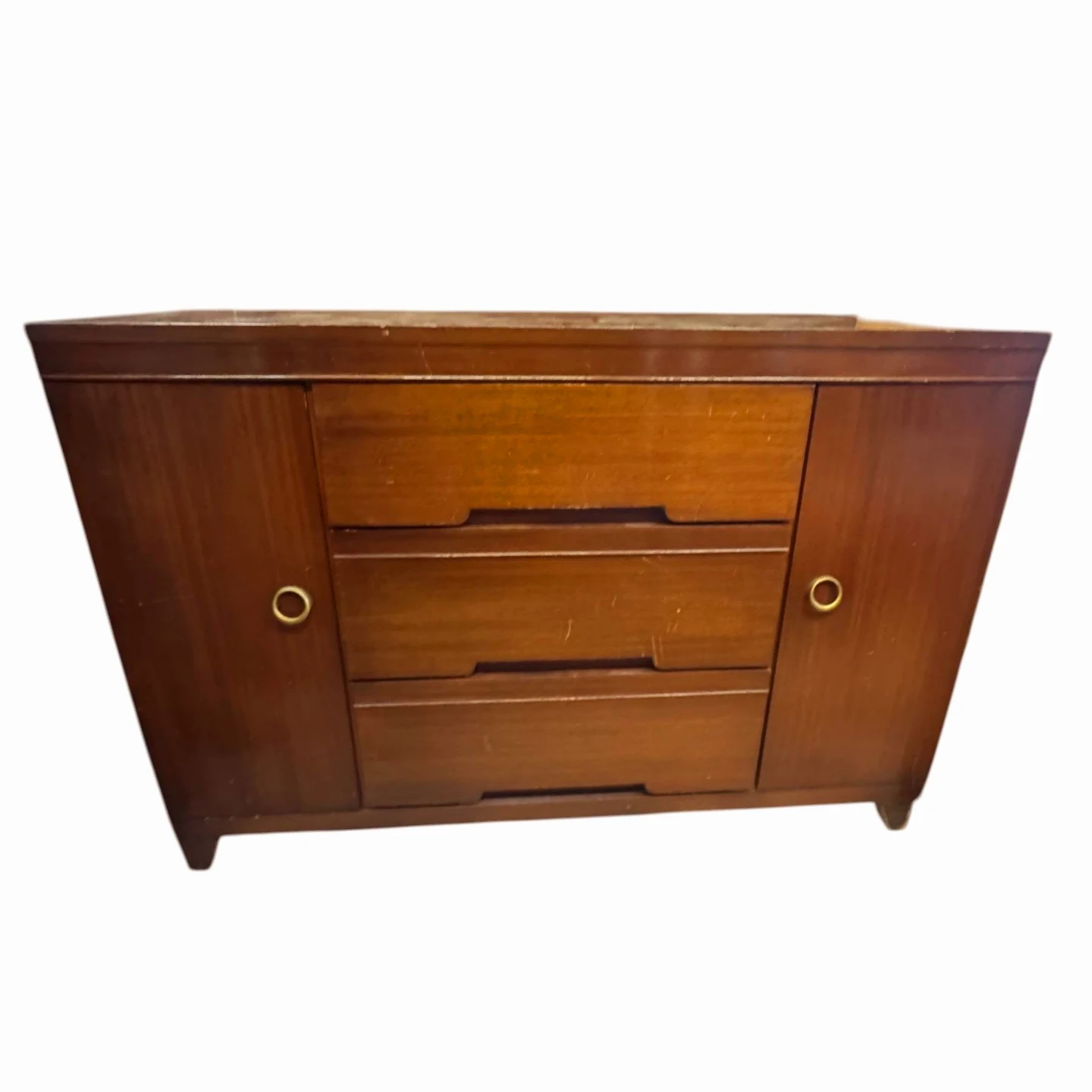 MCM Solid Walnut Dresser With Brass Accents (Delivery Available) - photo 3