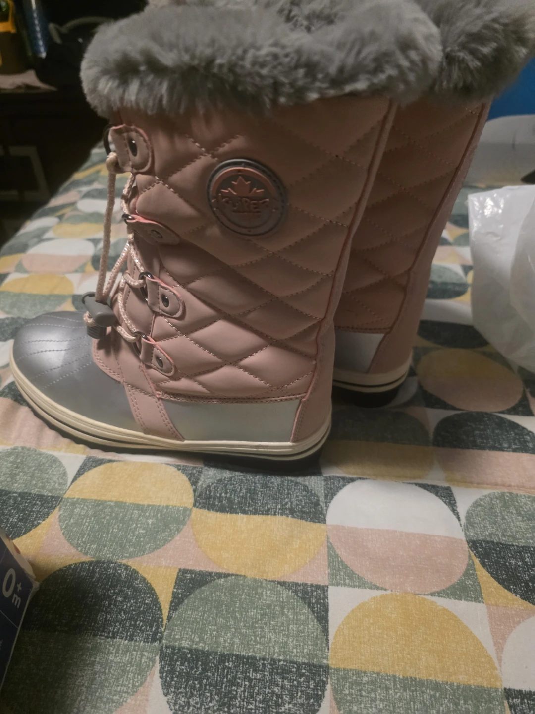 Kamik Pink & Silver Winter Boots with Faux Fur - photo 2