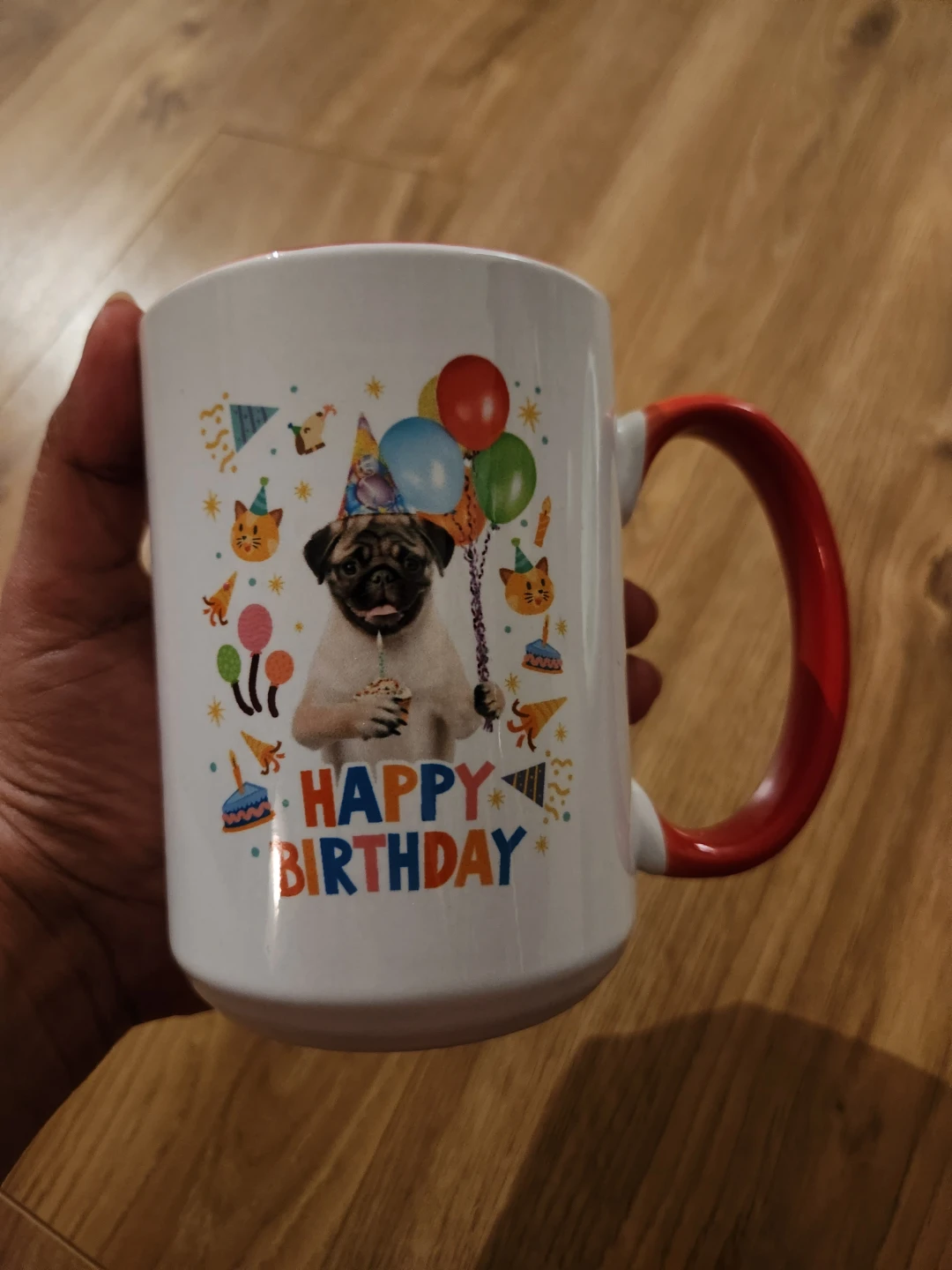 Happy Birthday Pug Mug