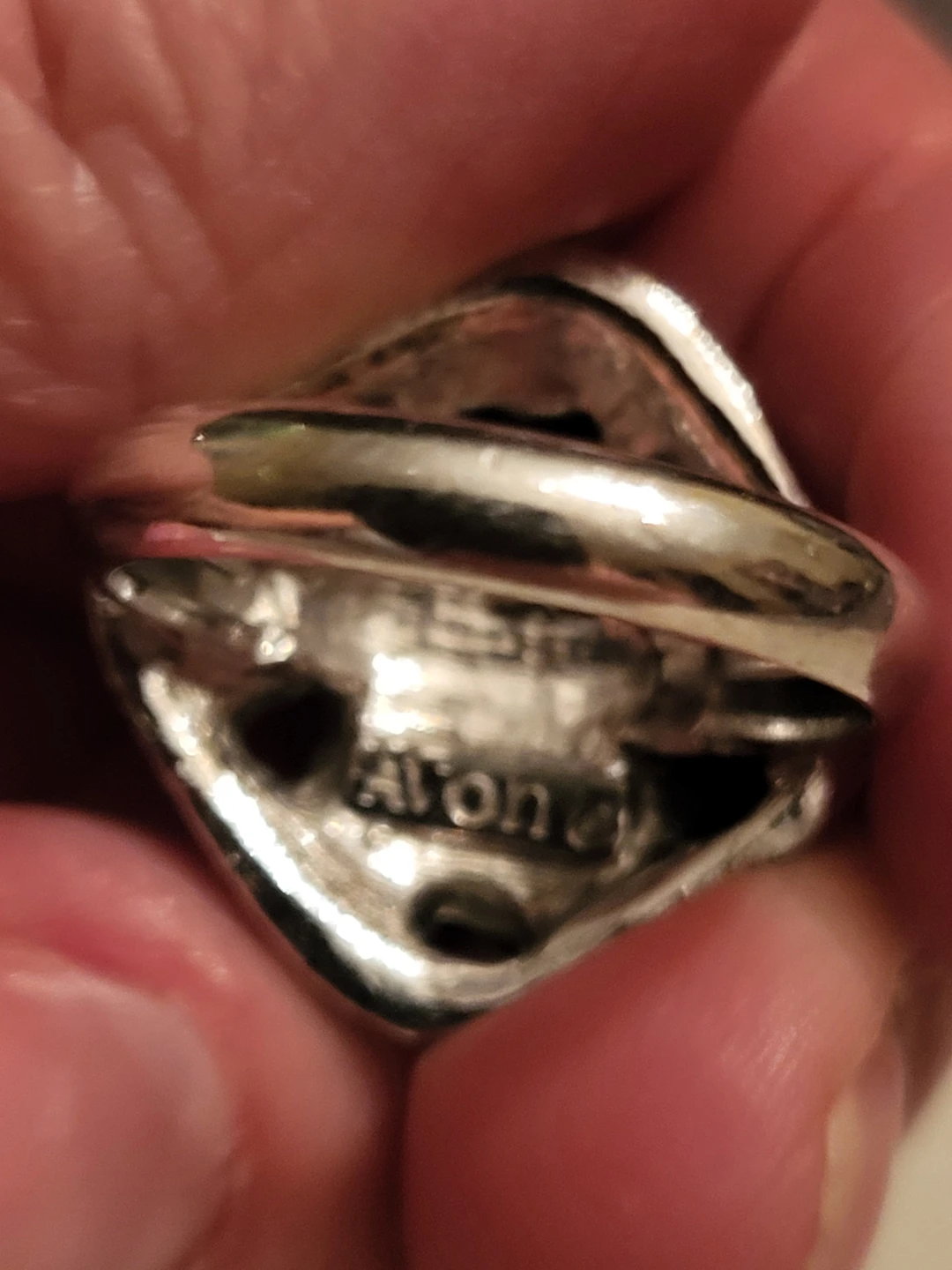 Avon Silver Tone Ring with Blue Stones - photo 5