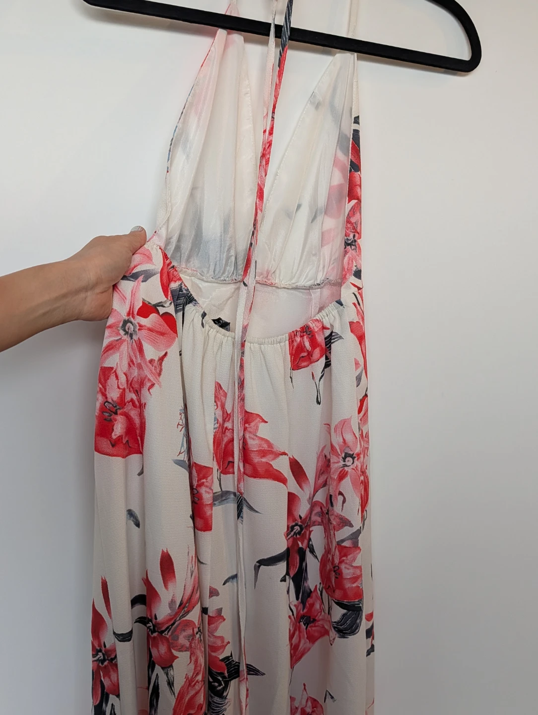 Floral Maxi Dress with Open Back (Small) - photo 5