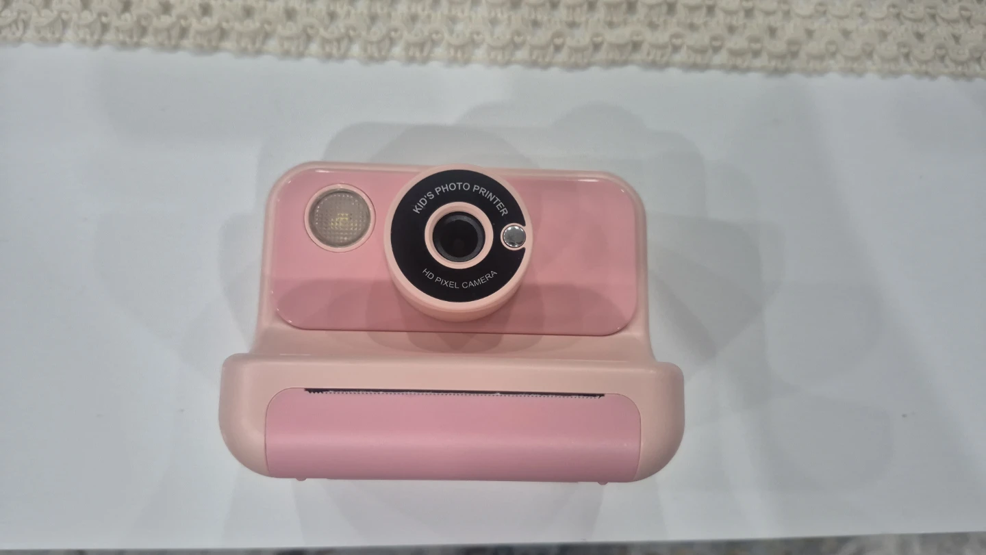 Pink Kids Instant Print Camera with Markers