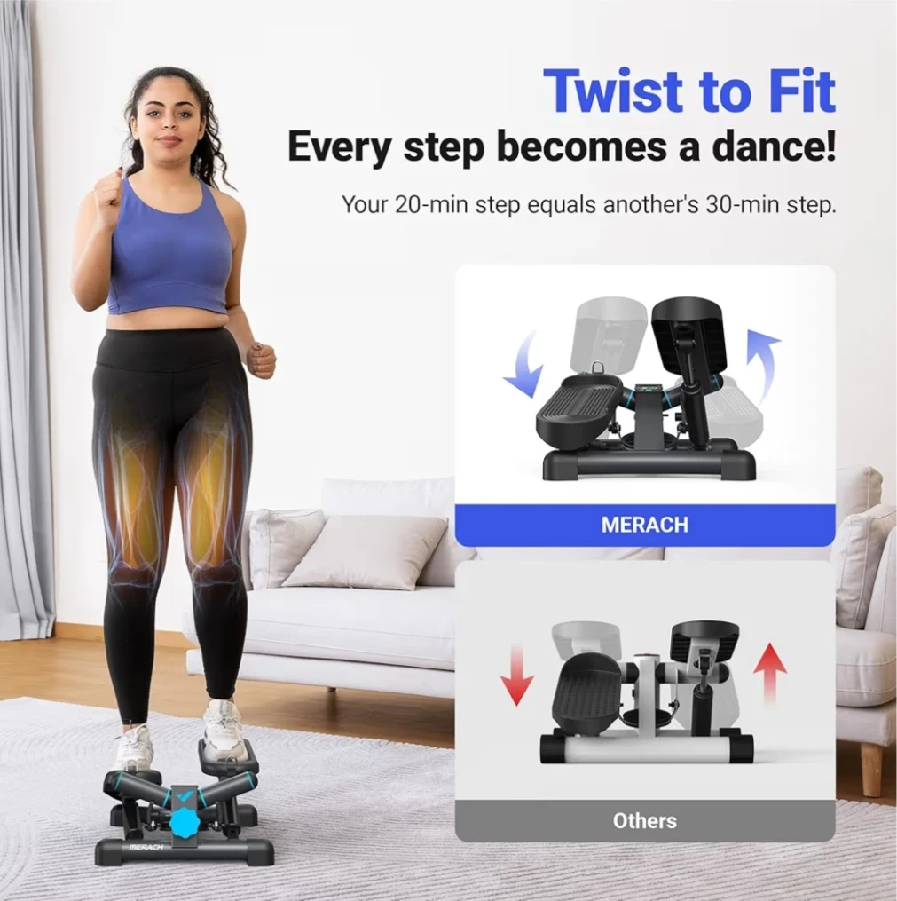 MERACH Mini Stepper with Resistance Bands - photo 4