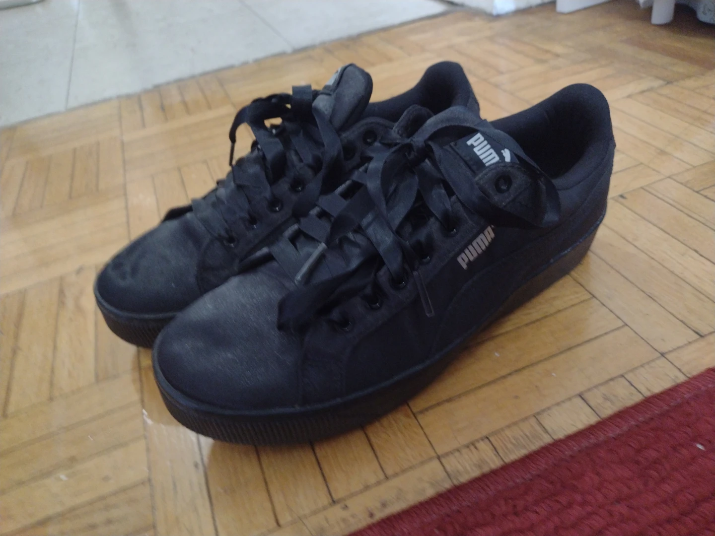Puma Black Lace-Up Sneakers