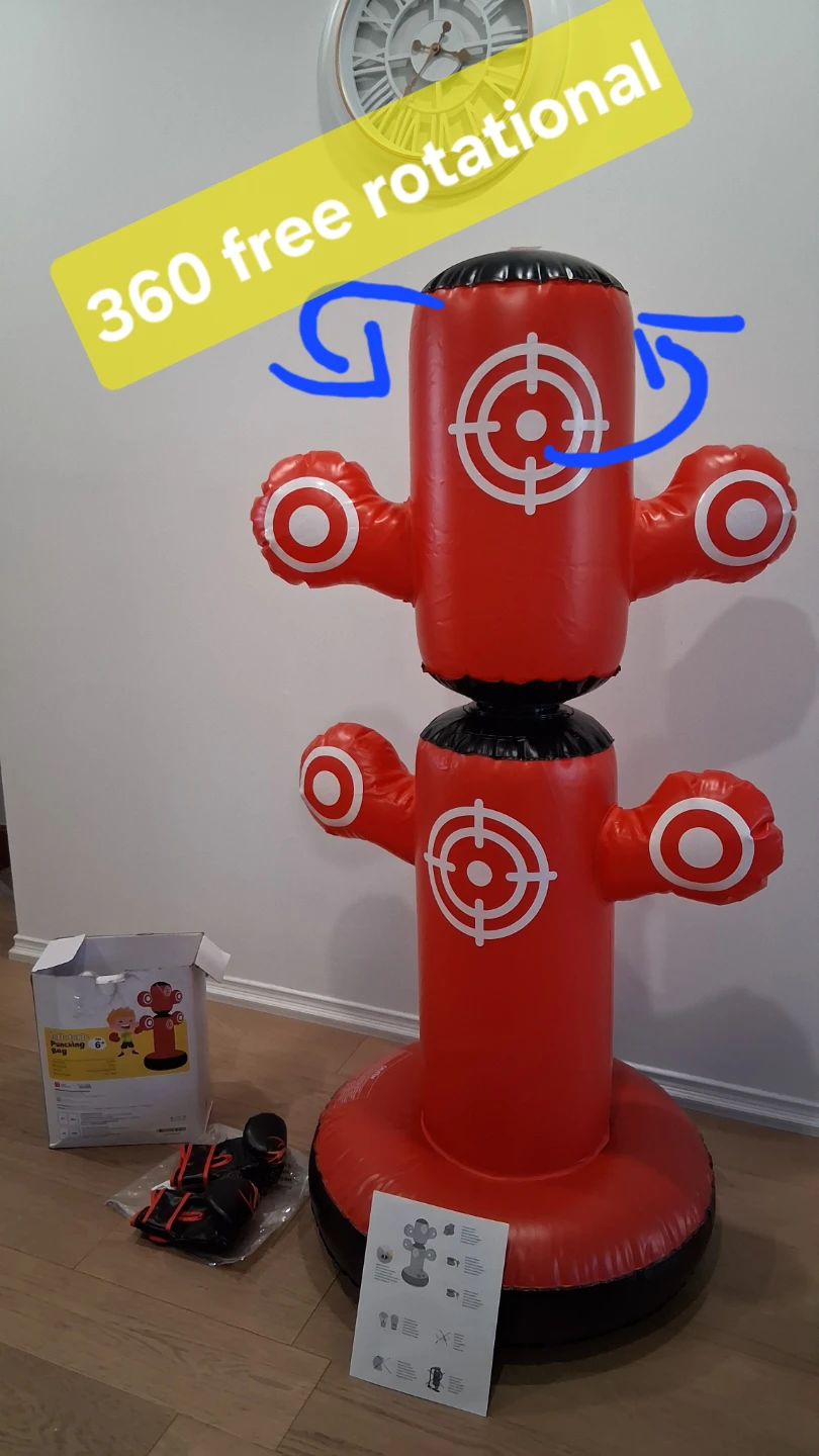 Inflatable Punching Bag 360 free rotation with gloves - photo 2
