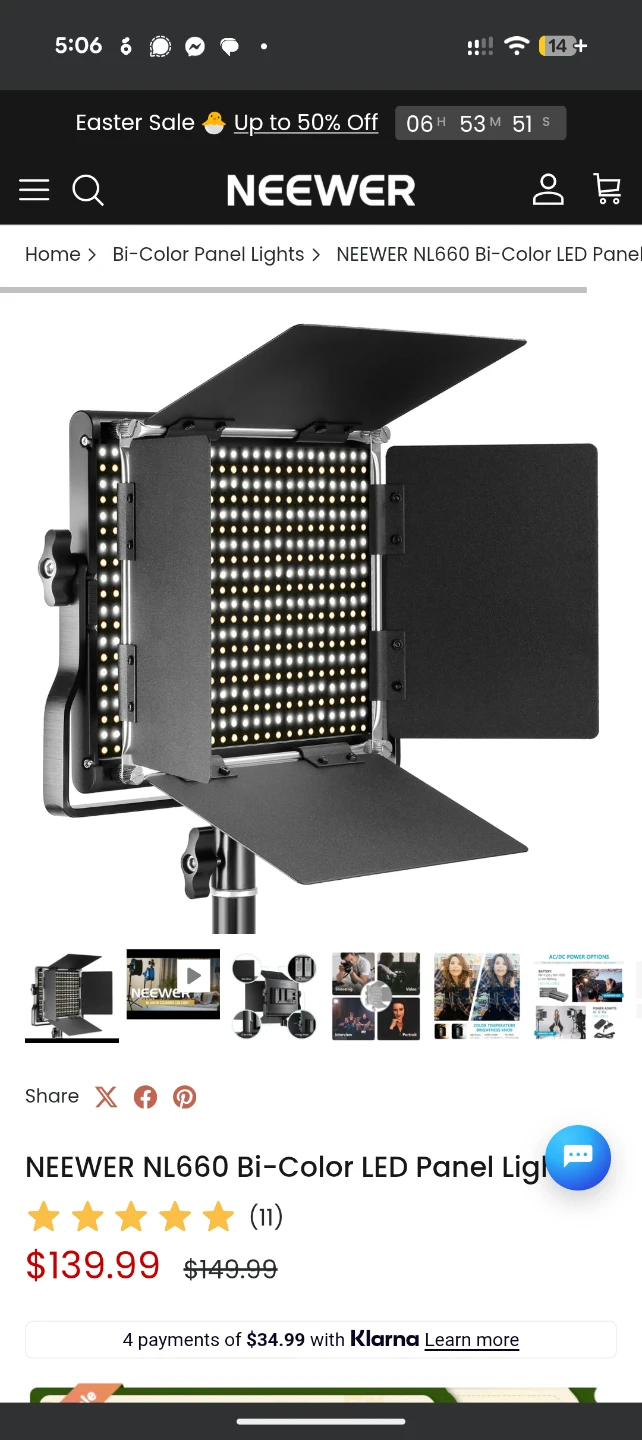 Neewer Adjustable Temperature LED Panel Light - photo 4