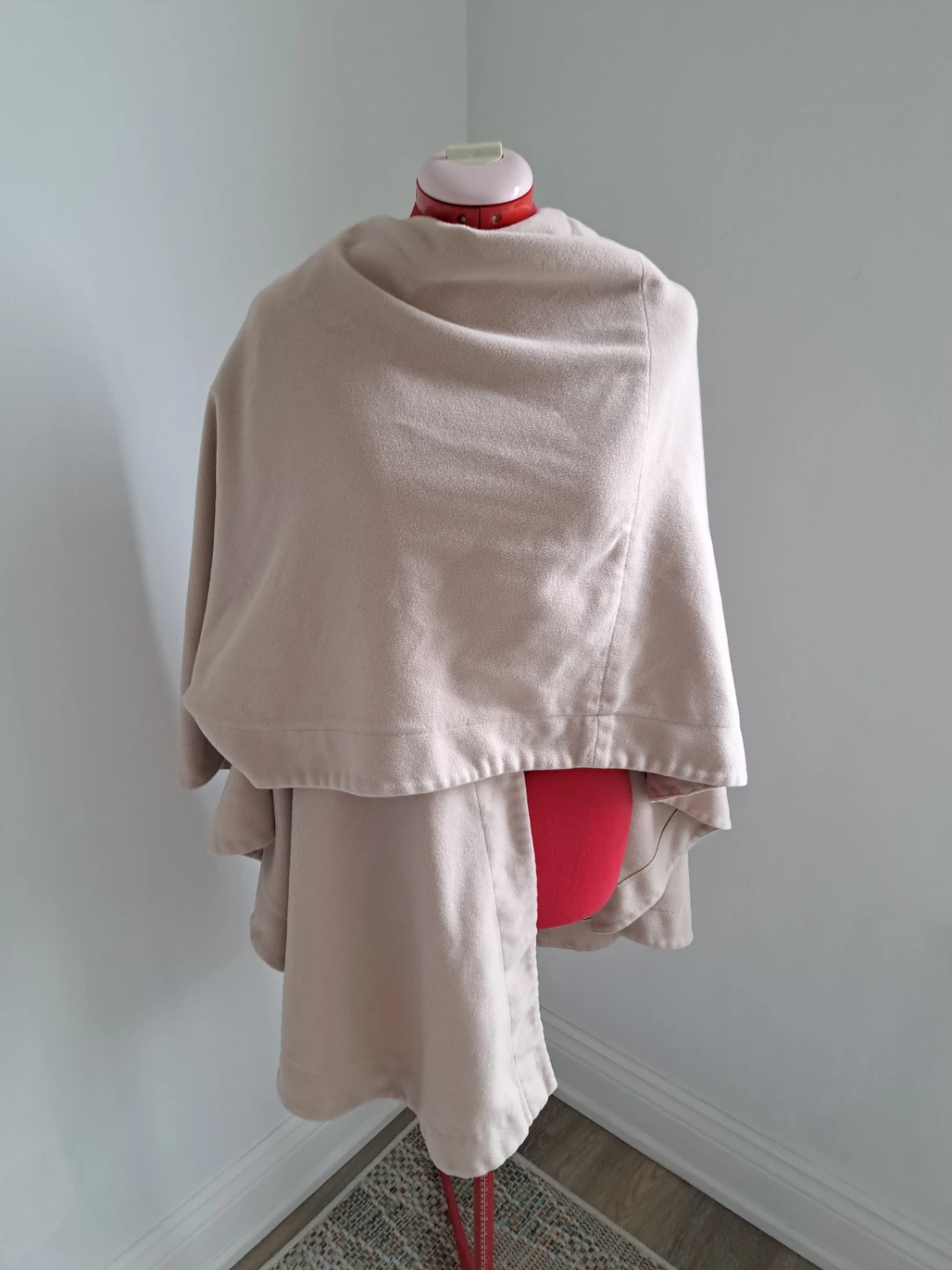 Women's Beige Fleece Cape/Wrap - photo 2