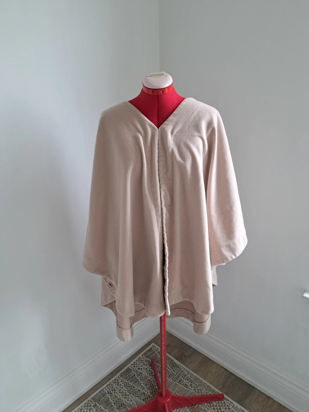 Women's Beige Fleece Cape/Wrap - photo 3