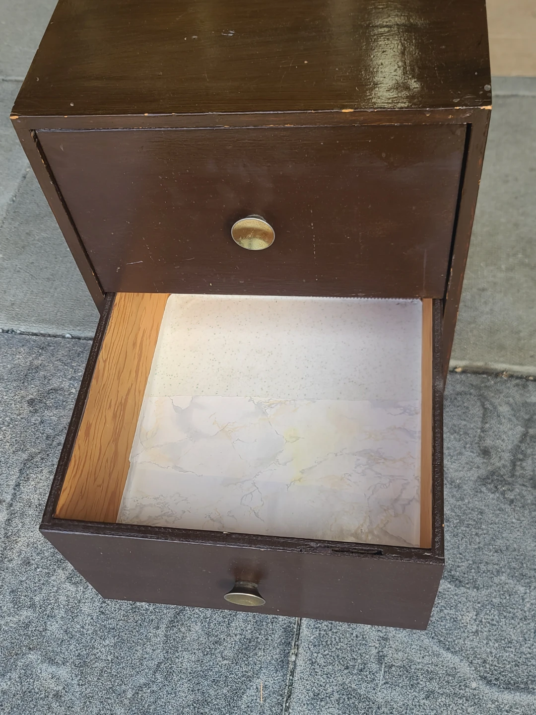 MCM Dark Brown 2-Drawer Nightstand - photo 4